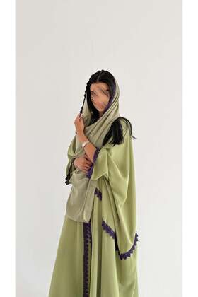 Mw2160 Crepe Abaya with a Unique and Exclusive Added Touch