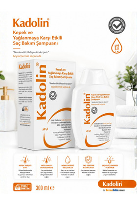 Kadolin Kepek ve Yağlanma Karşıtı Şampuan 300 ml | Saç Bakım Şampuanı | Hassas Saç Derisi İçin