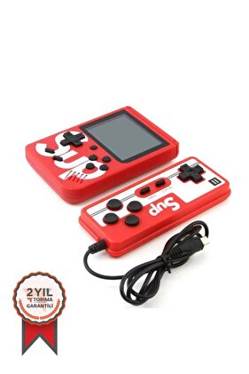 GC-01 Çift Kol 400 Nostalji Oyunlu Mini Atari Kırmızı