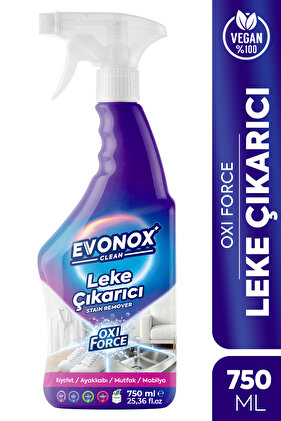 Oxi Force Sıvı Leke Çıkarıcı Güçlü Leke Çıkarıcı, Beyaz ve Renkli Çamaşır, Kumaş ve Sert Yüzey Temizleyici 750 Ml