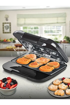Ksm-2405K Elektrikli Waffle Makinesi Çocuk Portatif Mutfak Mini Waffle Izgara