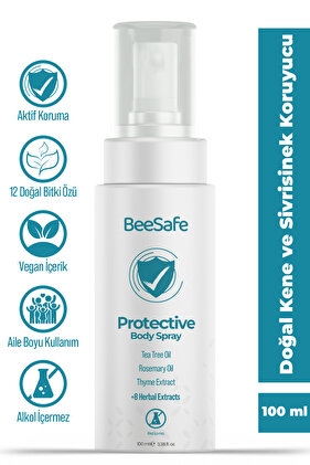 Kene Ve Sivrisinek Koruyucu Sprey (VEGAN & 12 DOĞAL BİTKİ ÖZÜ) - 100 ml