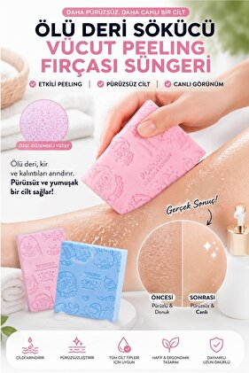 Banyo Vücut Duş Süngeri Sihirli Vücut Ölü Deri Sökücü Vücut Masaj Peeling Fırçası Süngeri