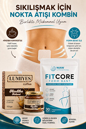WAW FITCORE 30 Adet Form Bant + 150g Lumiyes Hindiba Kahvesi Kombini