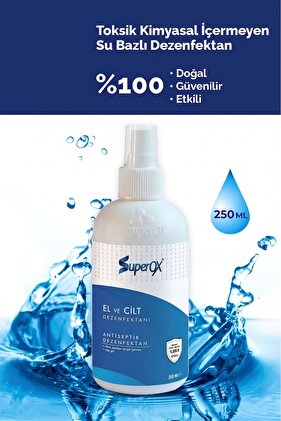 Doğal ve Alkolsüz El Cilt Dezenfektanı , Hipokloröz İçeren El Dezenfektanı 250 ML