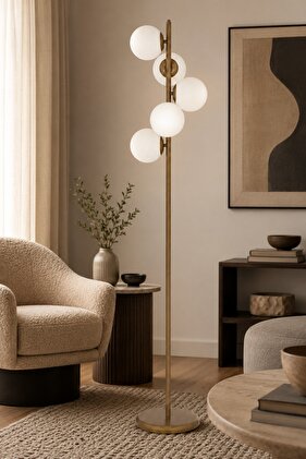 Uzel 5Li Eskitme Modern Tasarım Metal Lambader