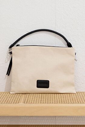 Naturel Canvas Cluch Bag Black