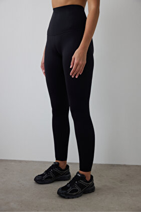 Siyah Extra Yüksek Bel Miracle Pop Up (Push Up) Tayt