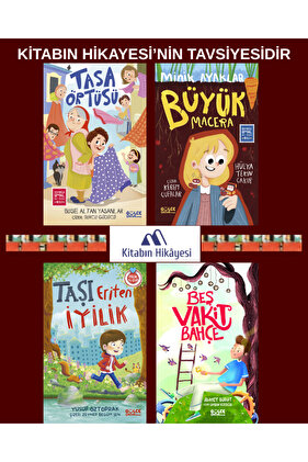 2-3. SINIF- Tasa Örtüsü, Taşı Eriten İyilik, Minik Ayaklar Büyük Macera, Beş Vakit Bahçe (4KİTAP)