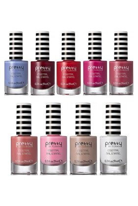 Flormar Pretty Essentıal Oje En Çok Tercih Edilen Oje Serisi 9lu Oje Seti