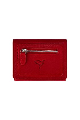 Moon Genuine Leather Red Women's Wallet