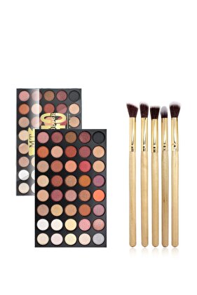 مجموعة مكونة من 40 لونًا من ظلال العيون + مجموعة فرشاة لظلال العيون