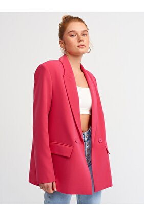 6940 Blazer Ceket-fuşya