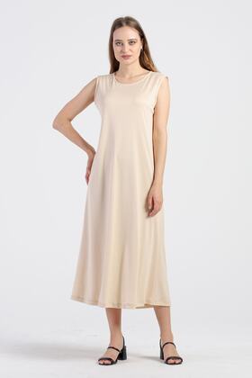 Underskirt Inner Lining Dress - Beige
