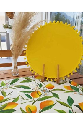 Limonlu Runner Ve Ponponlu Supla Set 6'lı