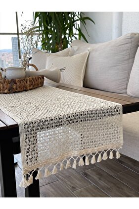 Tulle Lace Knitted Cotton Runner