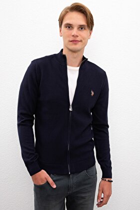 Marineblaue Strickjacke für Herren