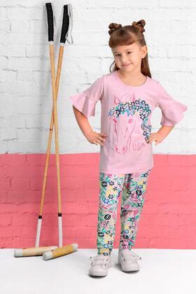 طقم بيجامة بناتي وردي مرخص