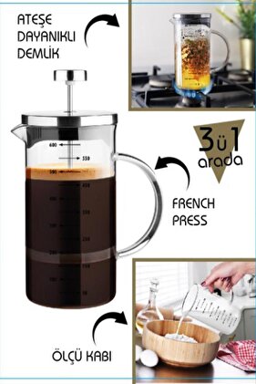 Borosilikat French Press 600 Ml Ckc8838