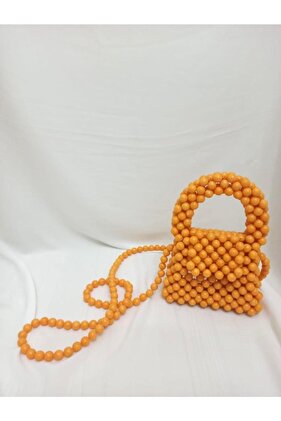 Turuncu Bocuklu Mini Kadın El Çantası