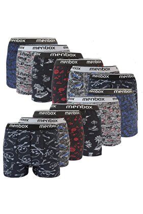 12 قطعة بوكسر رجالي كلاسيكي من الليكرا