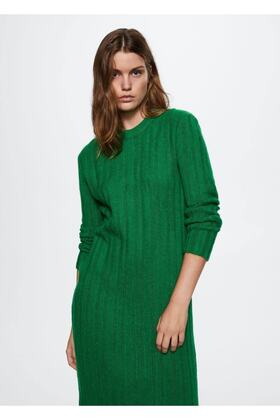 Lastikli Midi Boy Elbise