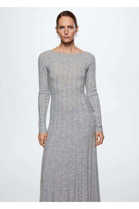 Lastikli Midi Elbise