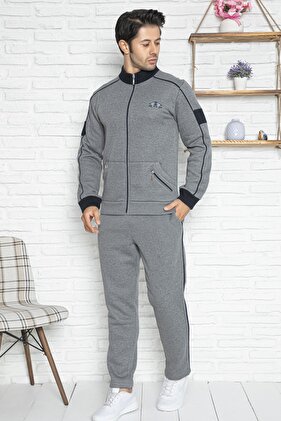 طقم بيجامة شتوية من القماش 3 خيوط للرجال