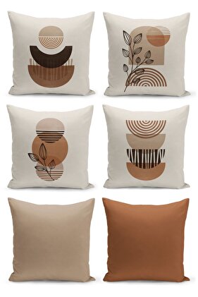 مجموعة من 6 أكياس وسائد، مطبوعة رقمية على الوجهين