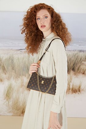 Brown Monogram Women's Shoulder Bag 05PO22Y1565