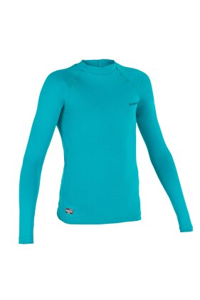 Olaian Çocuk Uv Korumalı Tişört - Uzun Kollu - Turkuaz - Uvtop100