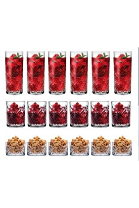 Timeless 18 Parça Meşrubat Su Ve Çerezlik Seti