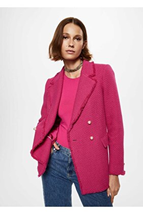Düğmeli Tüvit Blazer Ceket