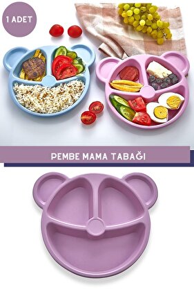 Ayıcık Şekilli Mama Ve Yemek Tabağı | Çocuk Yemek Tabağı | Figürlü Çocuk Tabağı Kp-144