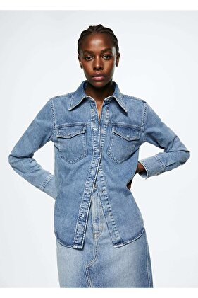 Pamuklu Denim Gömlek