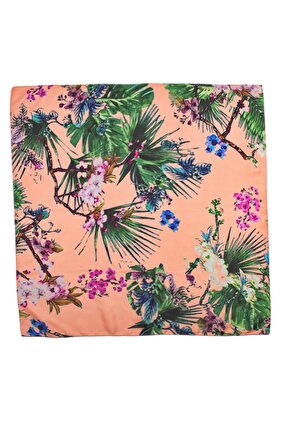Baskılı Desenli Saten Bandana Boyunluk 45x45 cm