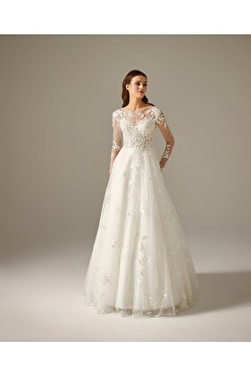Bonnie Floral Lace Bohemian A-line Wedding Dress