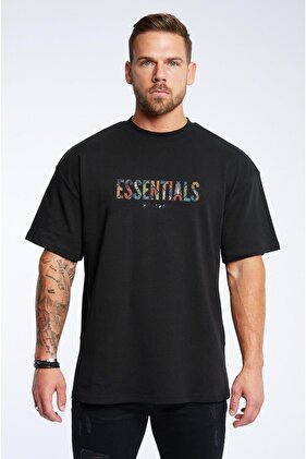 Koszulka typu oversize Essentials z nadrukiem i luźnym krojem