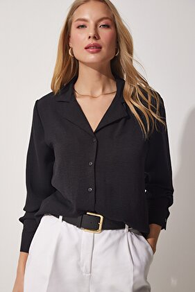 Shawl Collar Draped Woven Shirt