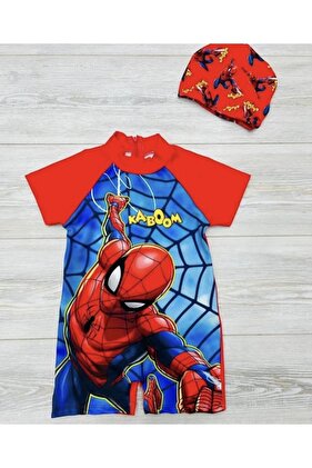 Erkek Çocuk Spiderman Örümcek Adam Mayo Bone Takım