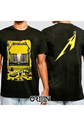 Футболка з обкладинкою альбому Metallica 72 Seasons на спині з принтом унісекс чорна