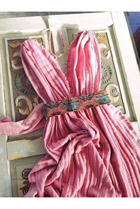 فستان أزيزيزي موسلين - وردي عتيق