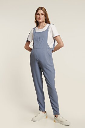 JAMIE Rahat Konforlu Mavi Hamile Salopet