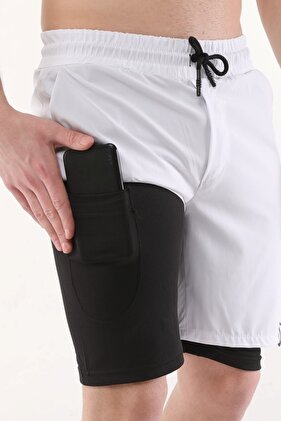 شورت قصير للرجال للجري سريع الجفاف من ميكروبولي للتدريب على اللياقة البدنية في الهواء الطلق