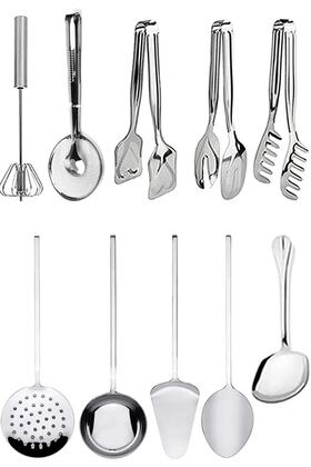 10 Piece Tongs+spatula+colander+ladle, Food Presentation Equipment, Serving Tongs Products