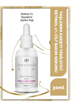 Retinol 1% Serum - Yaşlanma Karşıtı ve Yenileyici (Retinol, Squalane, Jojoba Yağı)