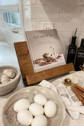 حامل كتب الطبخ الخشبي، حامل كتب الطبخ، حامل الكتب