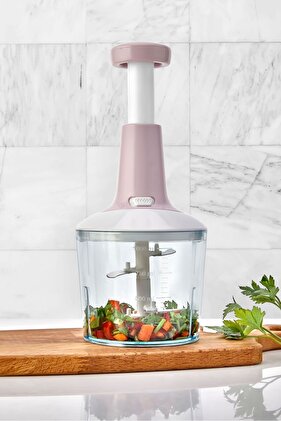 5 Blade Manual Chopper Hand Rondo Gray Hand Blender Hand Pressed Rondo