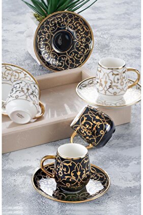 طقم فناجين قهوة جريس جولد 6 أشخاص - 90 مل