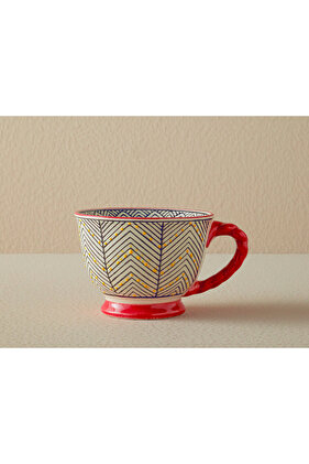 كوب مارا السيراميك 400 ملليتر أحمر-أسود